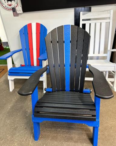 colored adirondack chairs