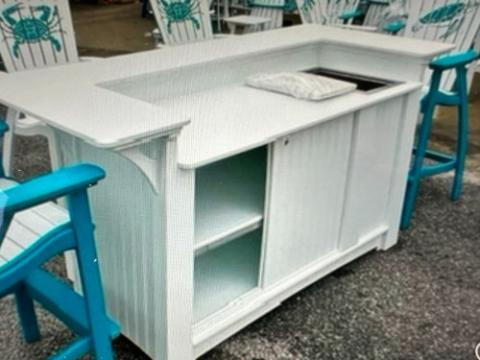 white adirondack bar