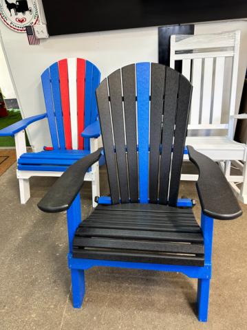 colored adirondack chairs