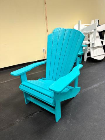 blue adirondack chair