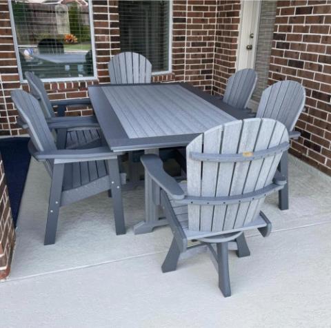 adirondack chairs and square table
