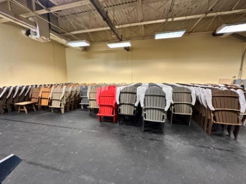 folded up adirondack chairs