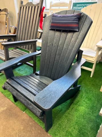 black adirondack chair