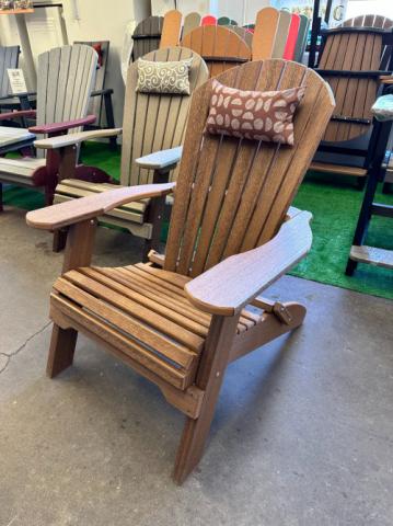 brown adirondack chair