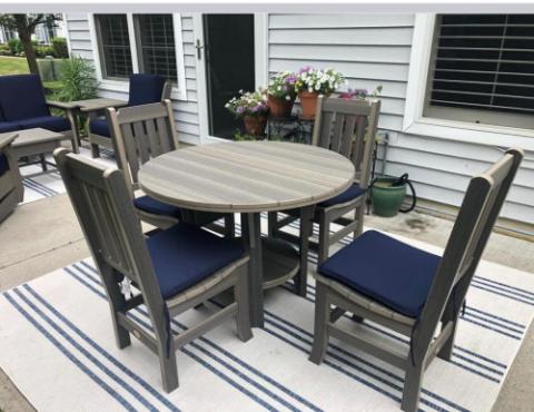 adirondack chairs and round table