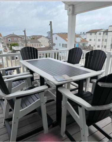 adirondack chairs and table