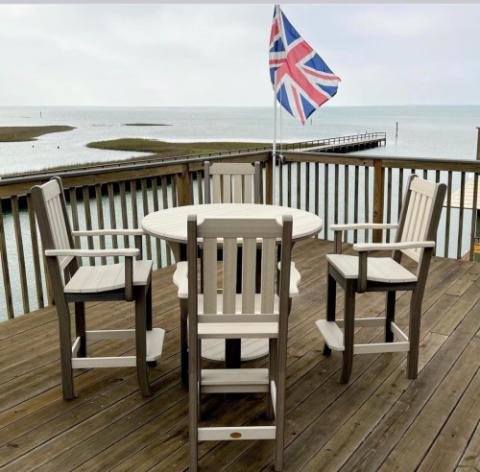 adirondack chairs and table