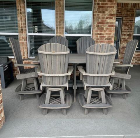 adirondack chairs and table