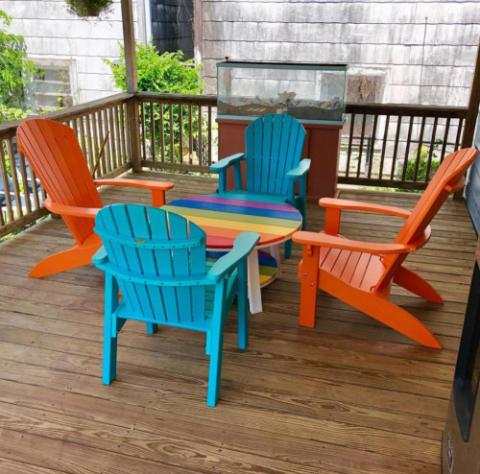 colored adirondack furniture
