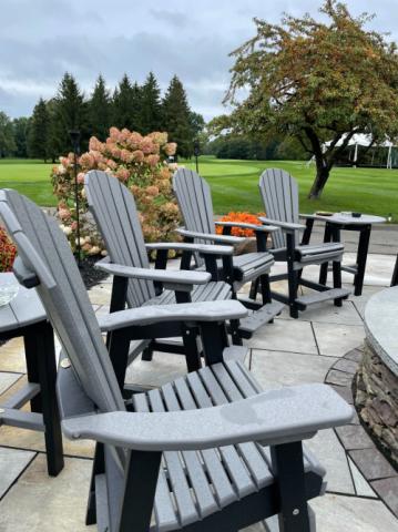 grey adirondack chairs
