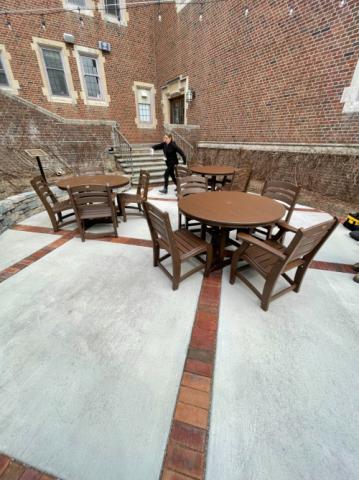 adirondack dining sets with circle tables