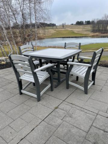 grey adirondack dining set