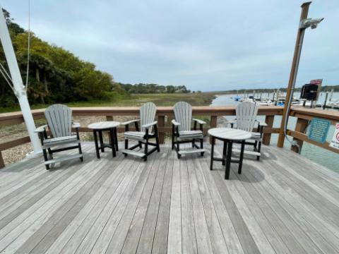 adirondack chairs with tables