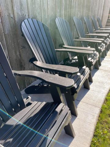 black adirondack chair arms