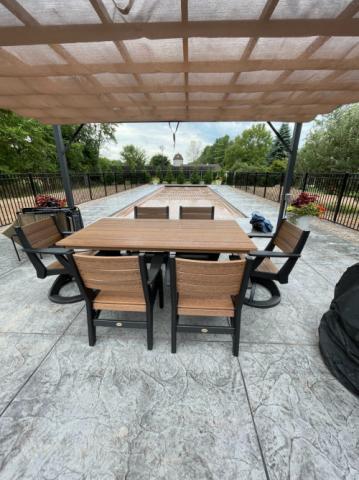 Six Chair Dining Set with Rectangle Table