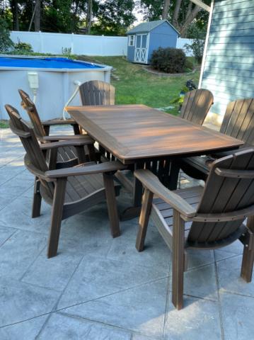 Six Chair Dining Set with Rectangle Table
