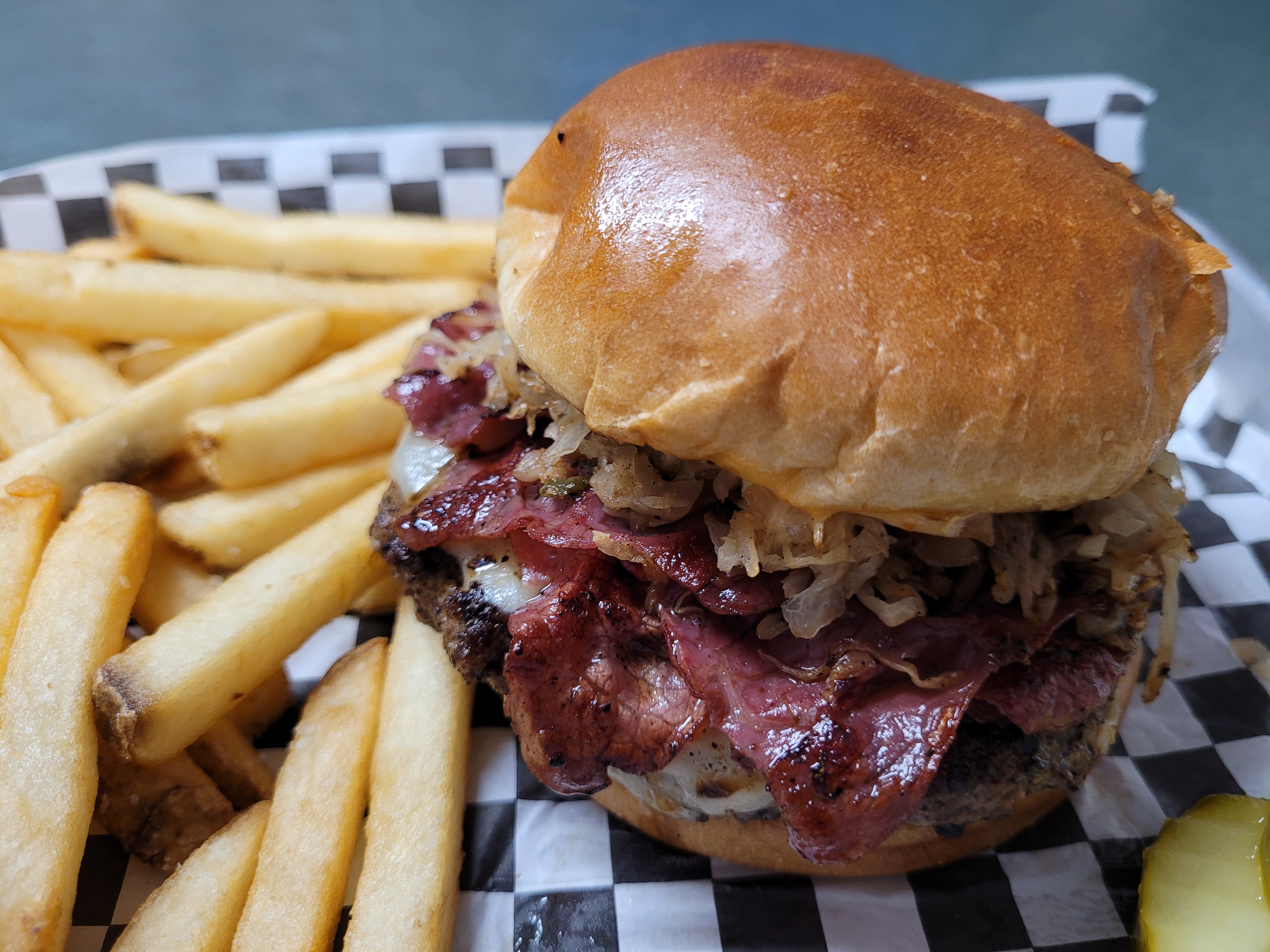 Rowdy Reuben Burger