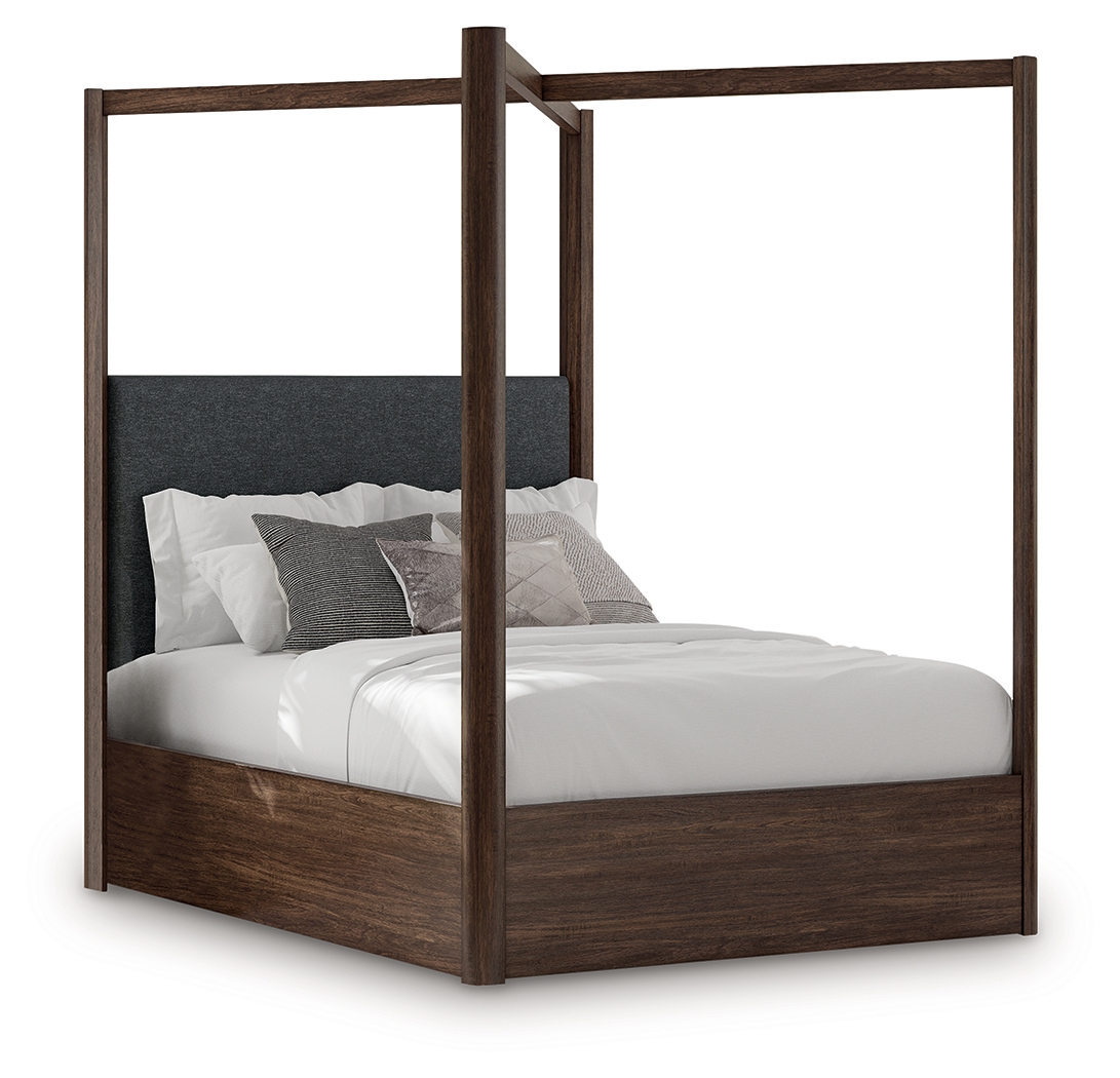 Dilenno - Queen Canopy Bed - Dark Brown