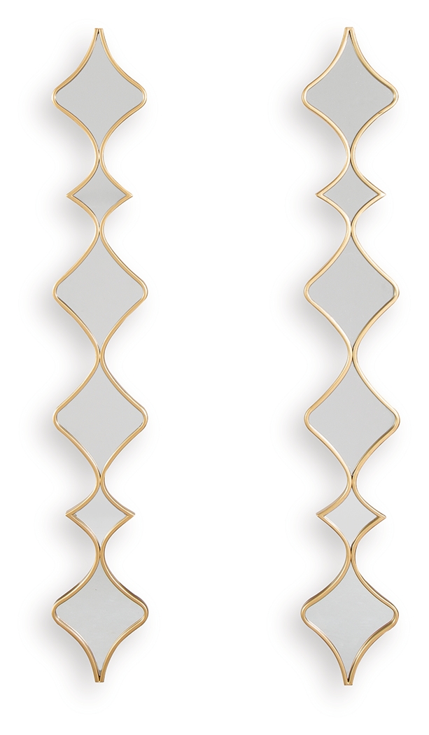 Harriswood - Accent Mirror Set (Set of 2) - Gold Finish