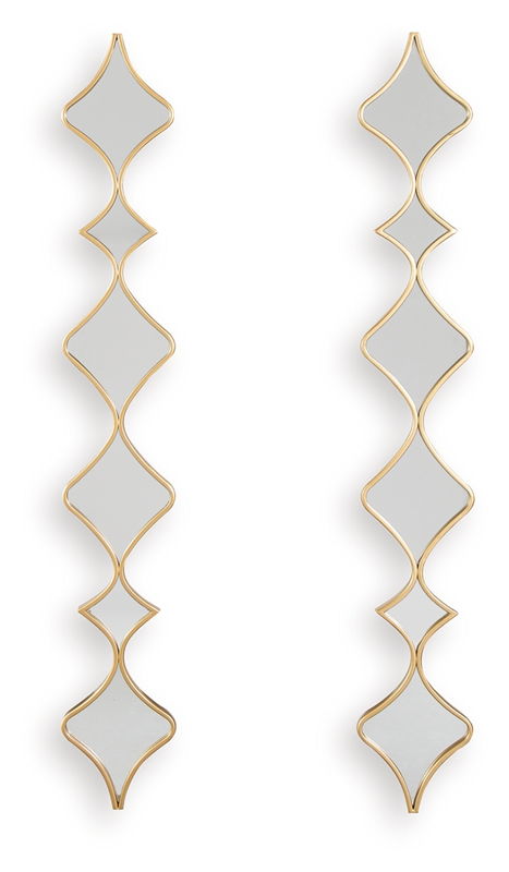 Harriswood - Accent Mirror Set (Set of 2) - Gold Finish