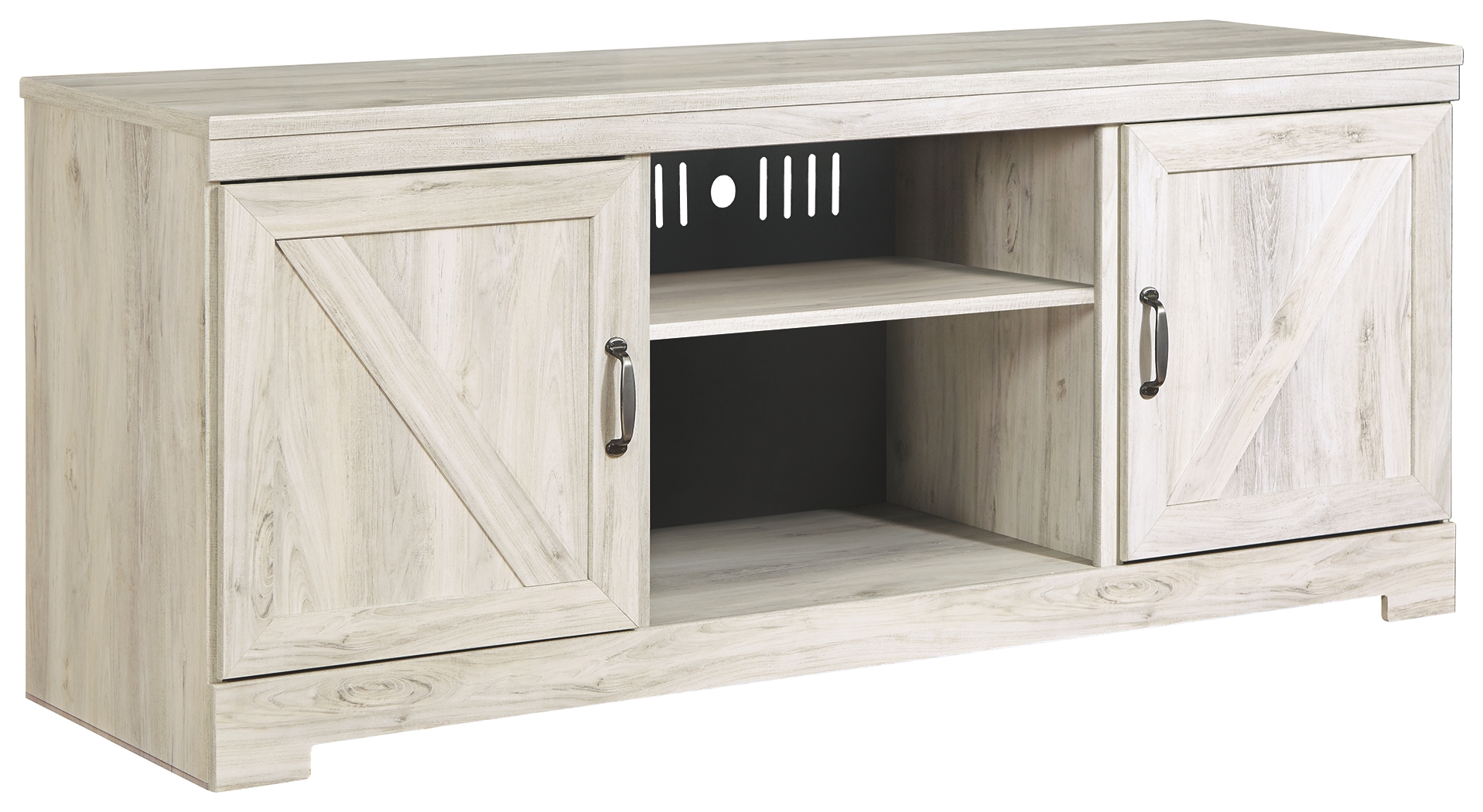 Bellaby - 63" TV Stand W/Fireplace Option - Whitewash