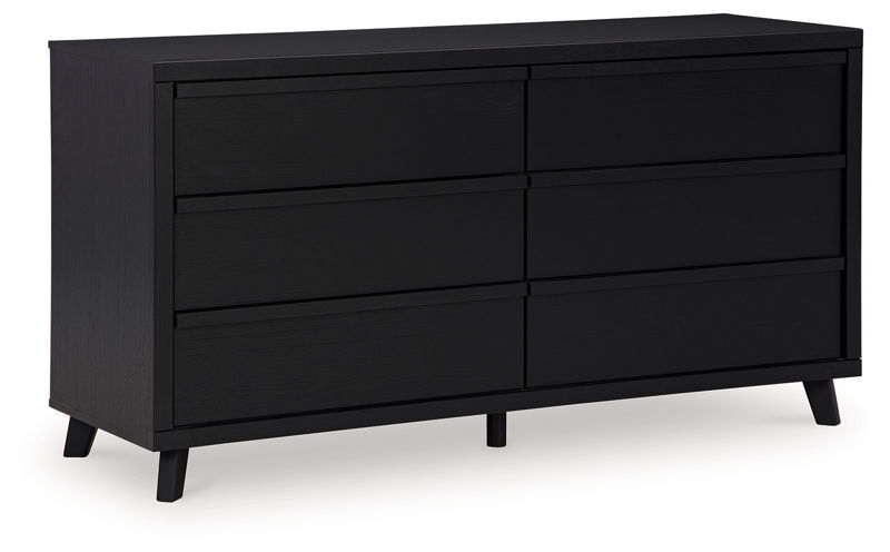 Danziar - Six Drawer Dresser - Black