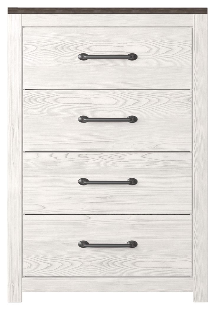 Gerridan - Four Drawer Chest - White / Gray