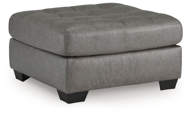 Clairette Court - Oversized Accent Ottoman - Alloy