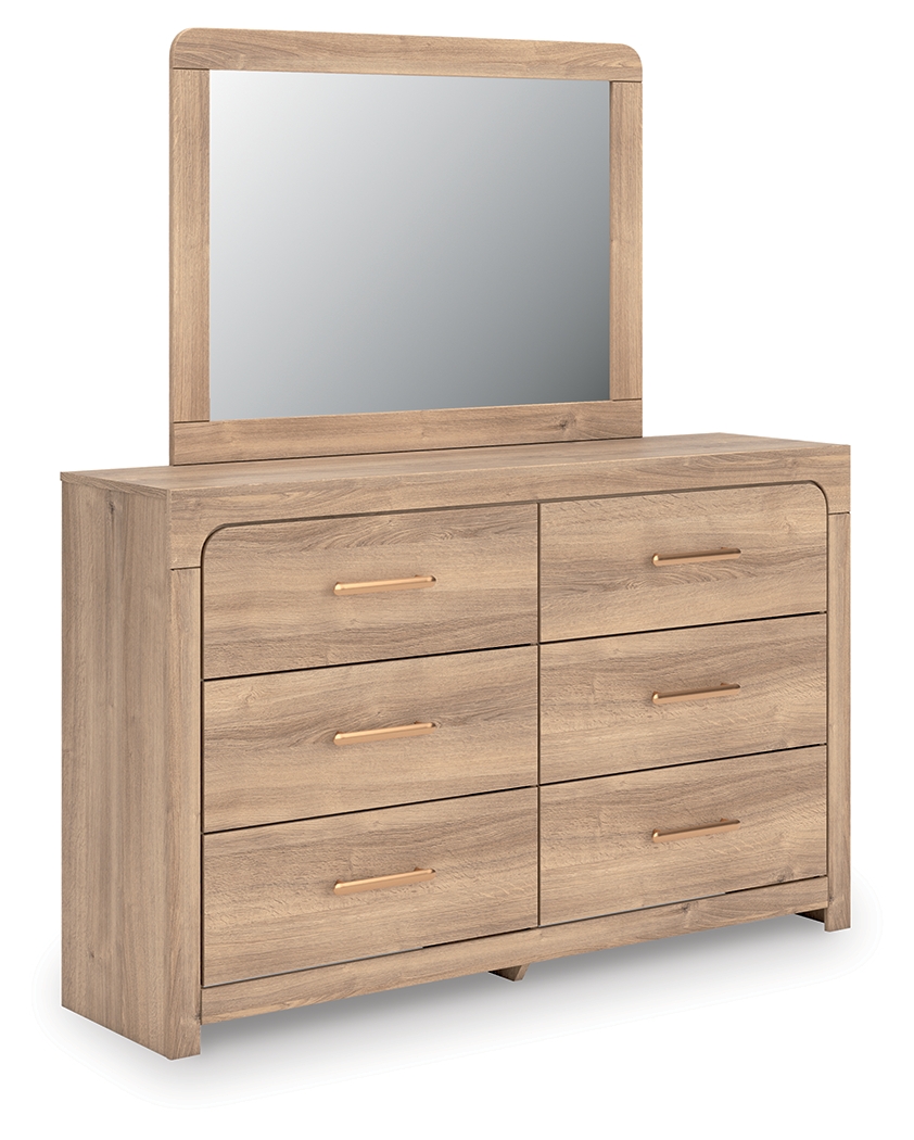 Kinlanni - Dresser And Mirror - Tan