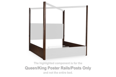 Dilenno - Queen/King Poster Rails/Posts - Dark Brown