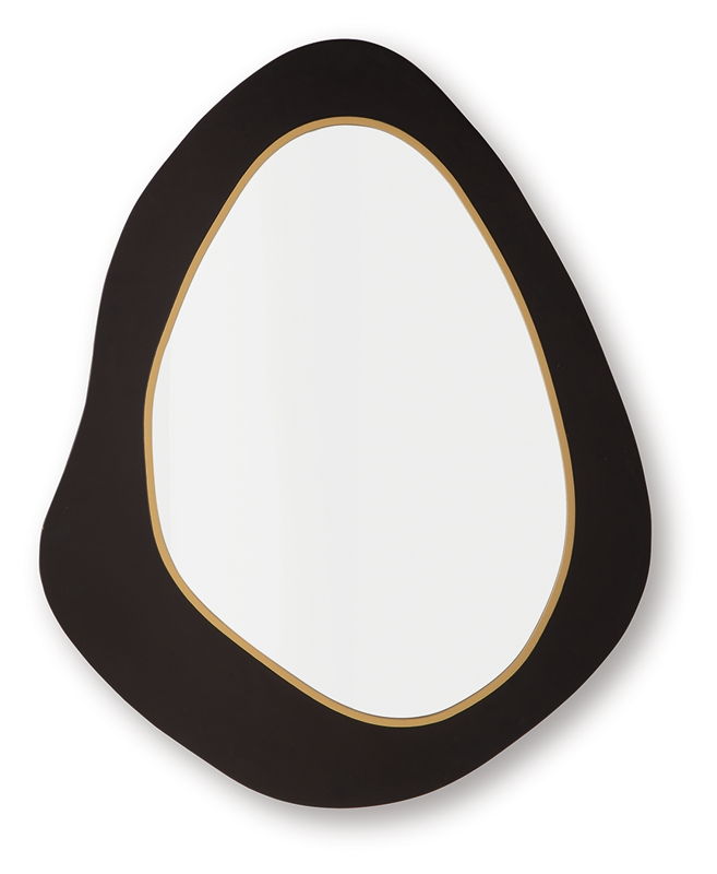 Kierlock - Accent Mirror - Black / Gold Finish
