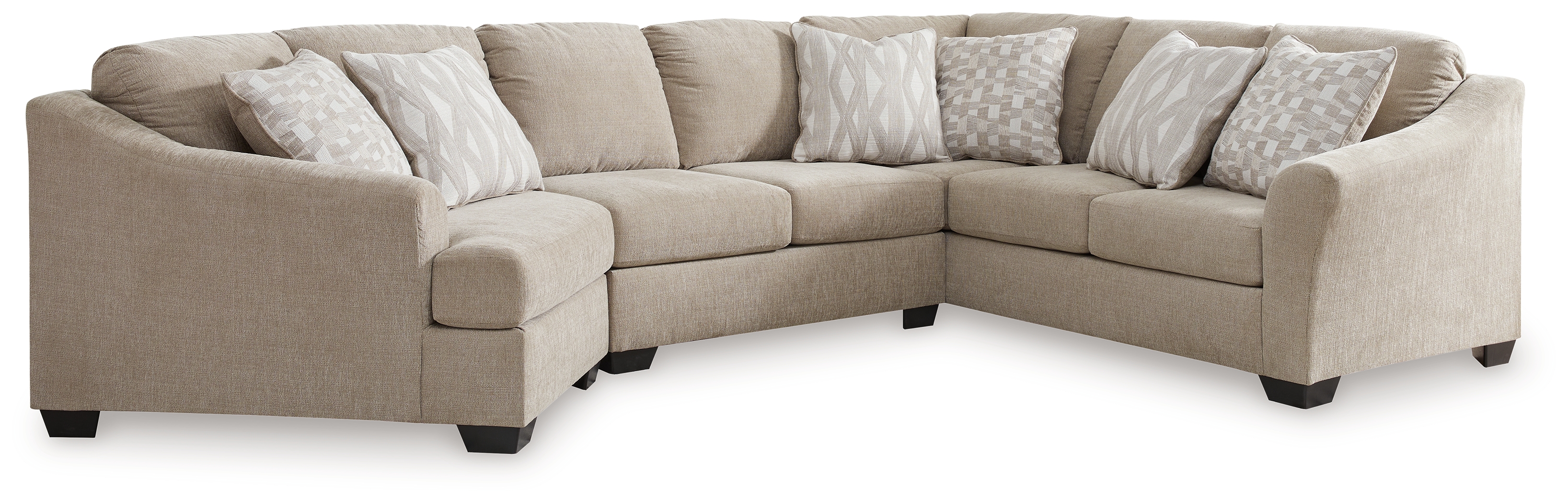 Brogan Bay - 3-Piece Sectional With Laf Cuddler - Cork