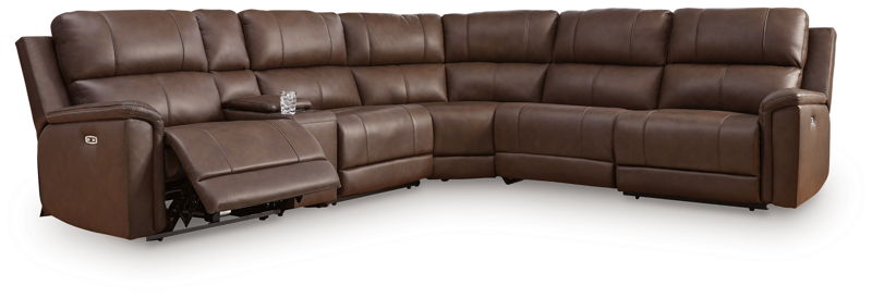 Bleckley - 6-Piece Power Reclining Sectional With LAF And RAF Recliners - Espresso