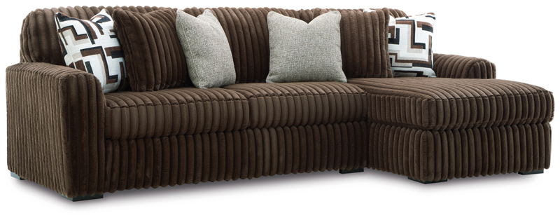Midnight-Madness - 2-Piece Sectional Sofa With RAF Corner Chaise - Chocolate