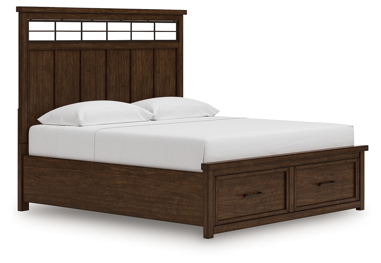 Taffenbrook - King Panel Storage Bed - Medium Brown