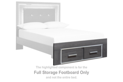 Lodanna - Full Storage Footboard - Gray