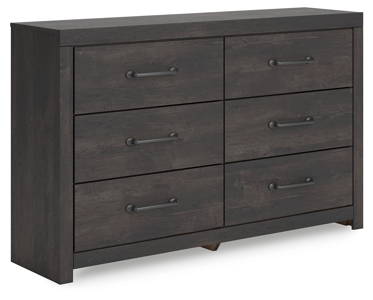 Hollivern - Six Drawer Dresser - Dark Gray