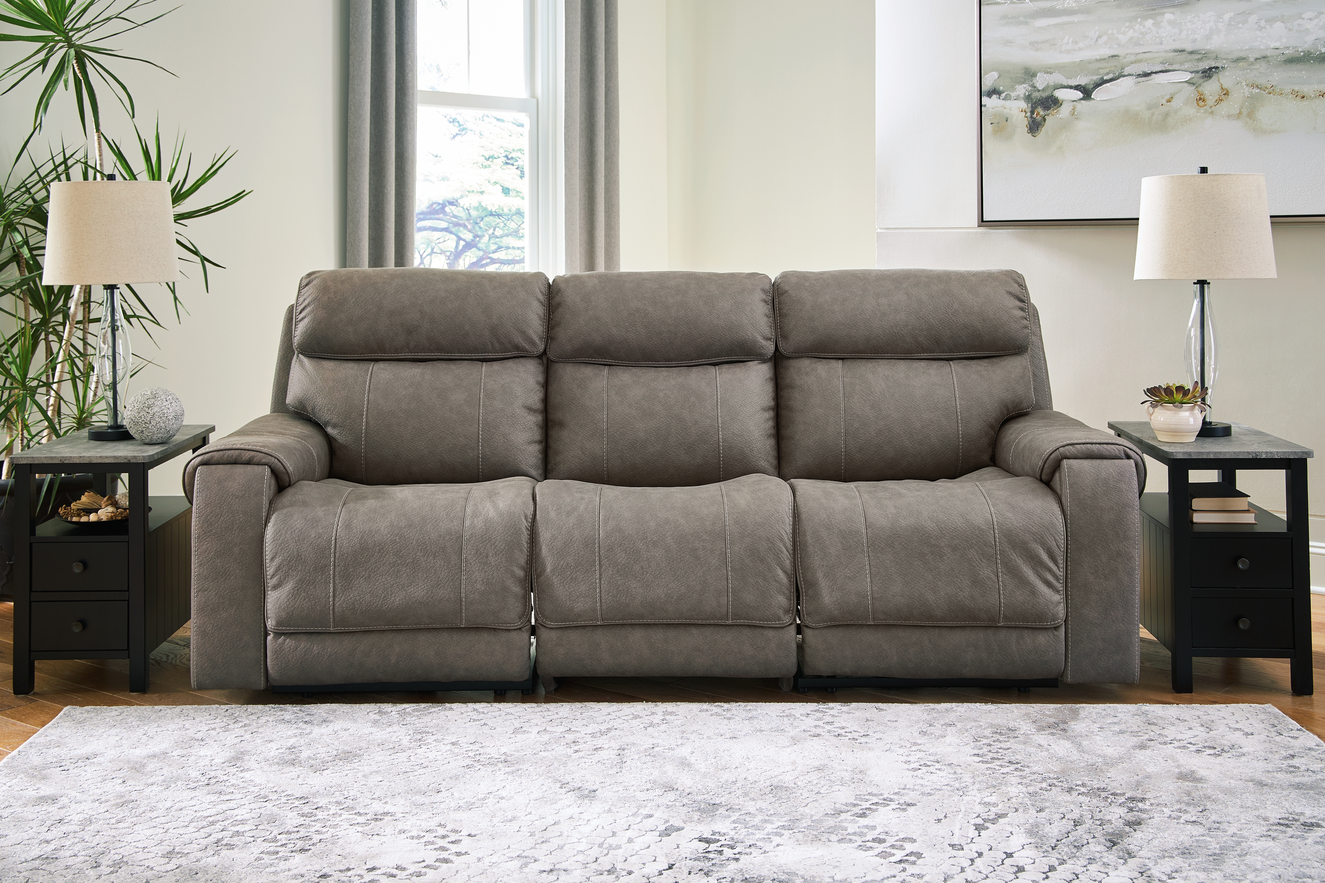 Starbot - Power Reclining Sofa 3 Pc Sectional - Fossil