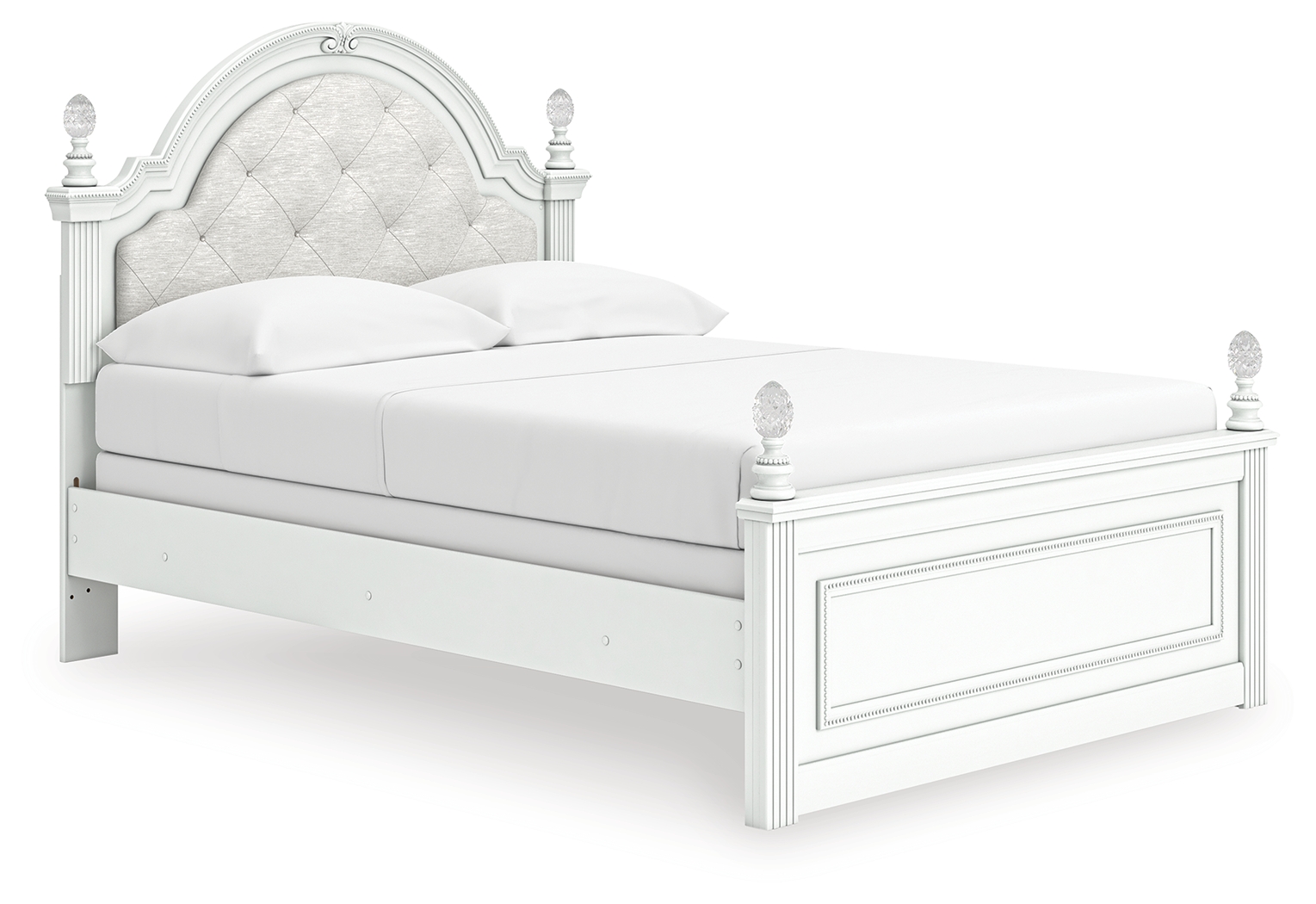 Kozlani - Full Upholstered Panel Bed - White