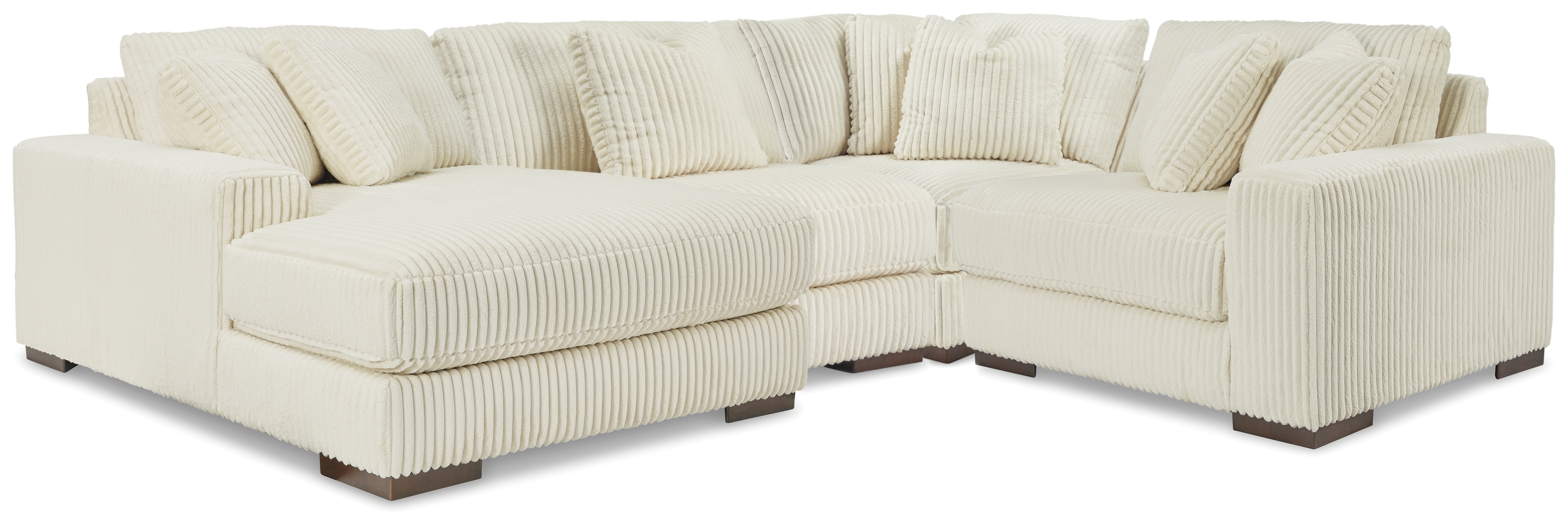 Lindyn - 4-Piece Sectional With LAF Corner Chaise - Ivory