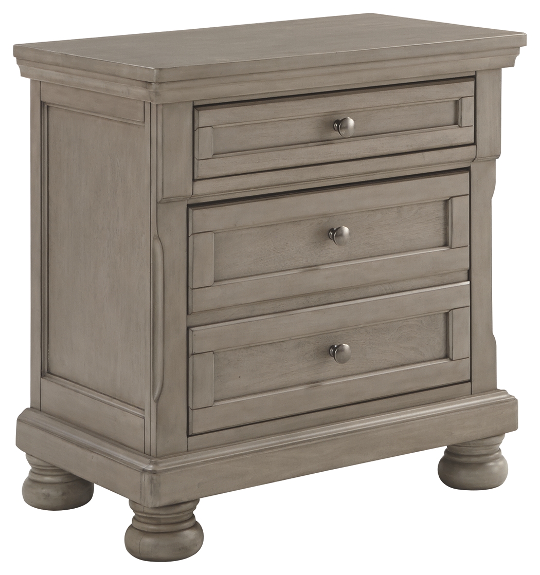 Lettner - Two Drawer Night Stand - Light Gray