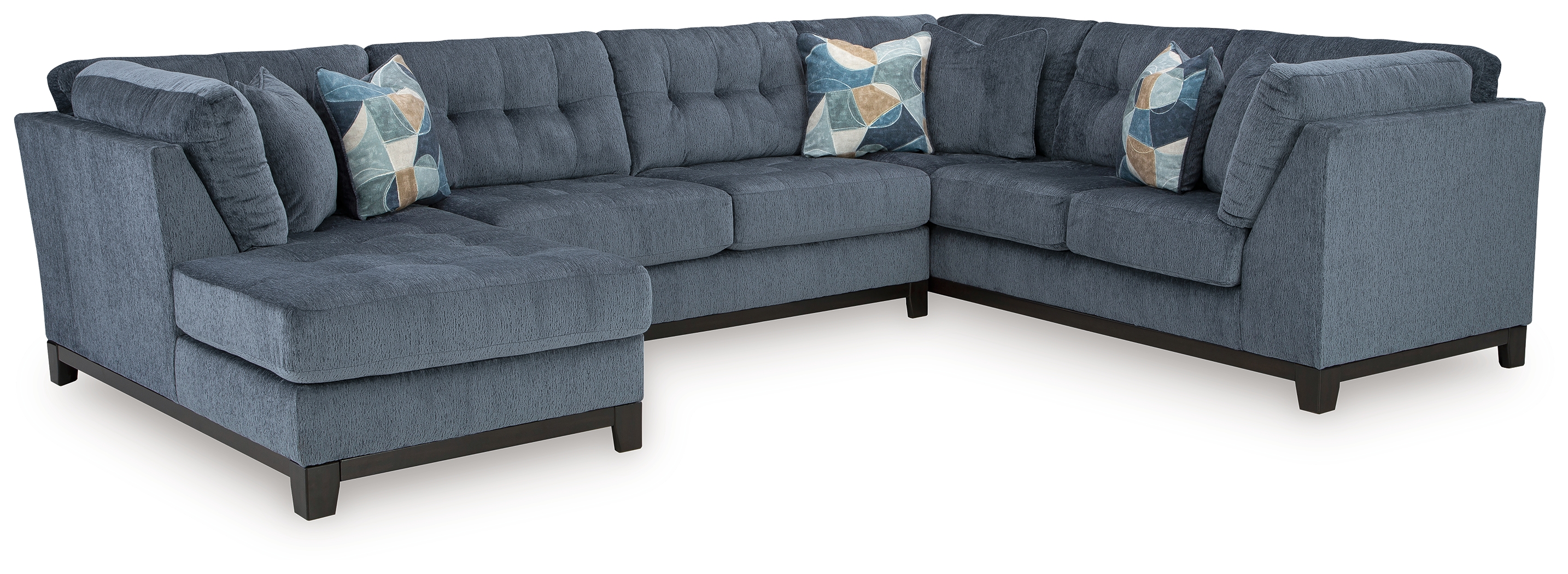Maxon Place - 3-Piece Sectional With Laf Corner Chaise - Navy