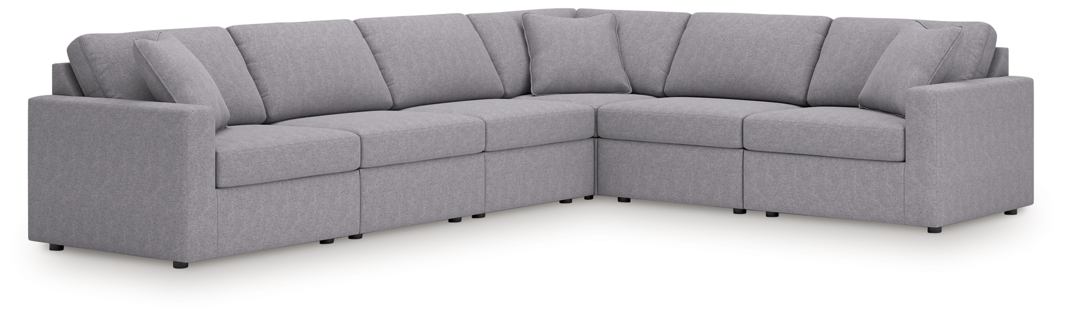 Modmax - 6-Piece Sectional With Laf Corner Chair And Raf Corner Chair - Granite