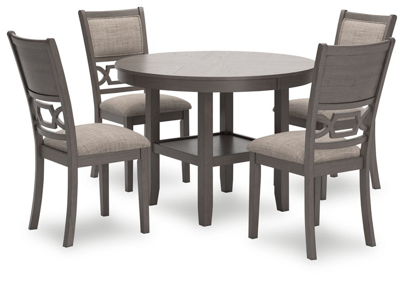 Wrenning - Dining Room Table Set (Set of 5) - Gray