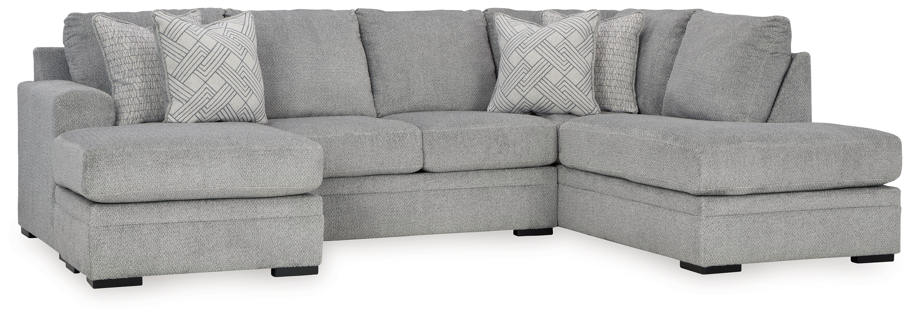 Casselbury - 2-Piece Sectional With Raf Corner Chaise - Cement