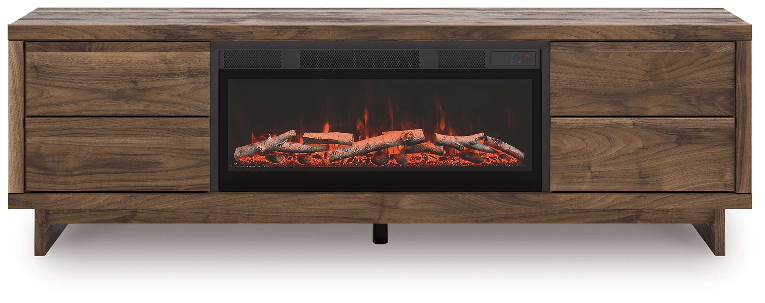 Zadilyn - 72" TV Stand With Electric Fireplace - Brown