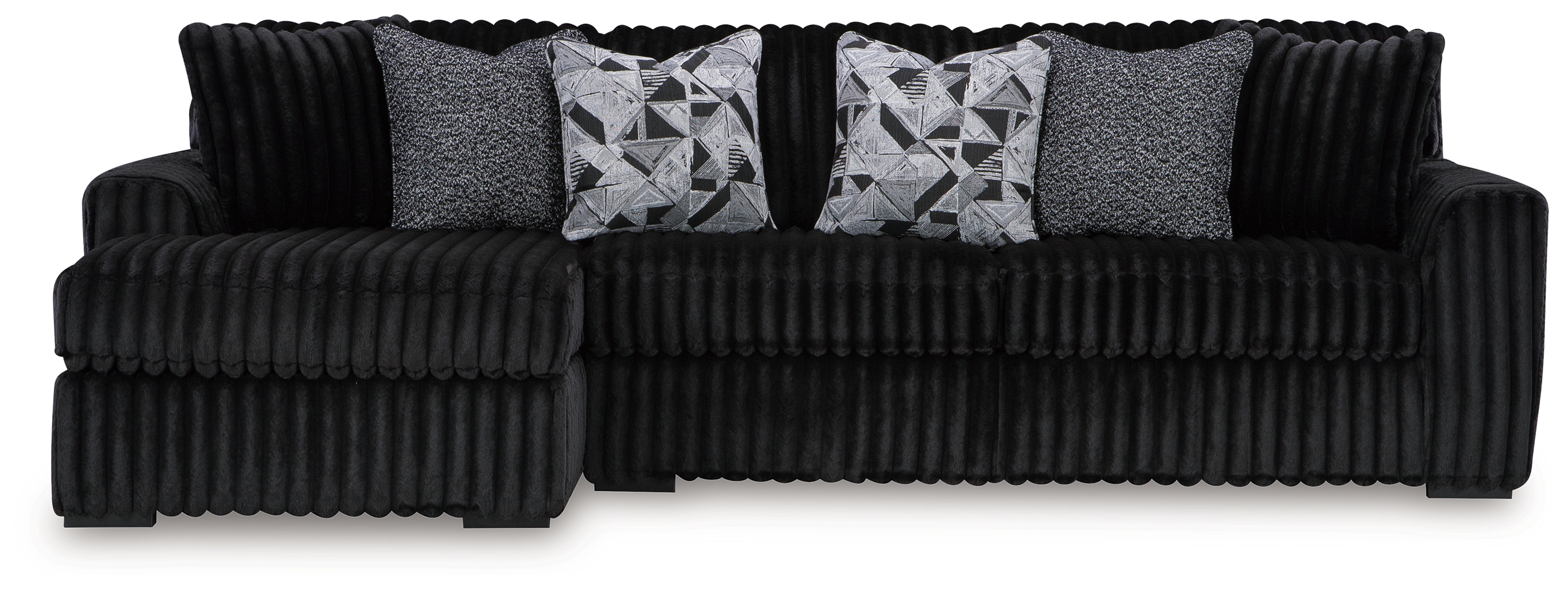 Midnight-Madness - 2-Piece Sectional Sofa With Laf Corner Chaise - Onyx