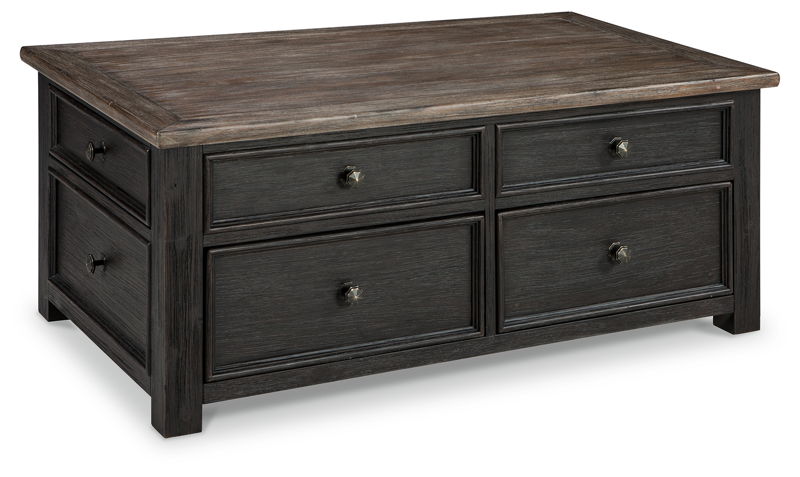 Tyler Creek - Lift Top Cocktail Table - Grayish Brown / Black