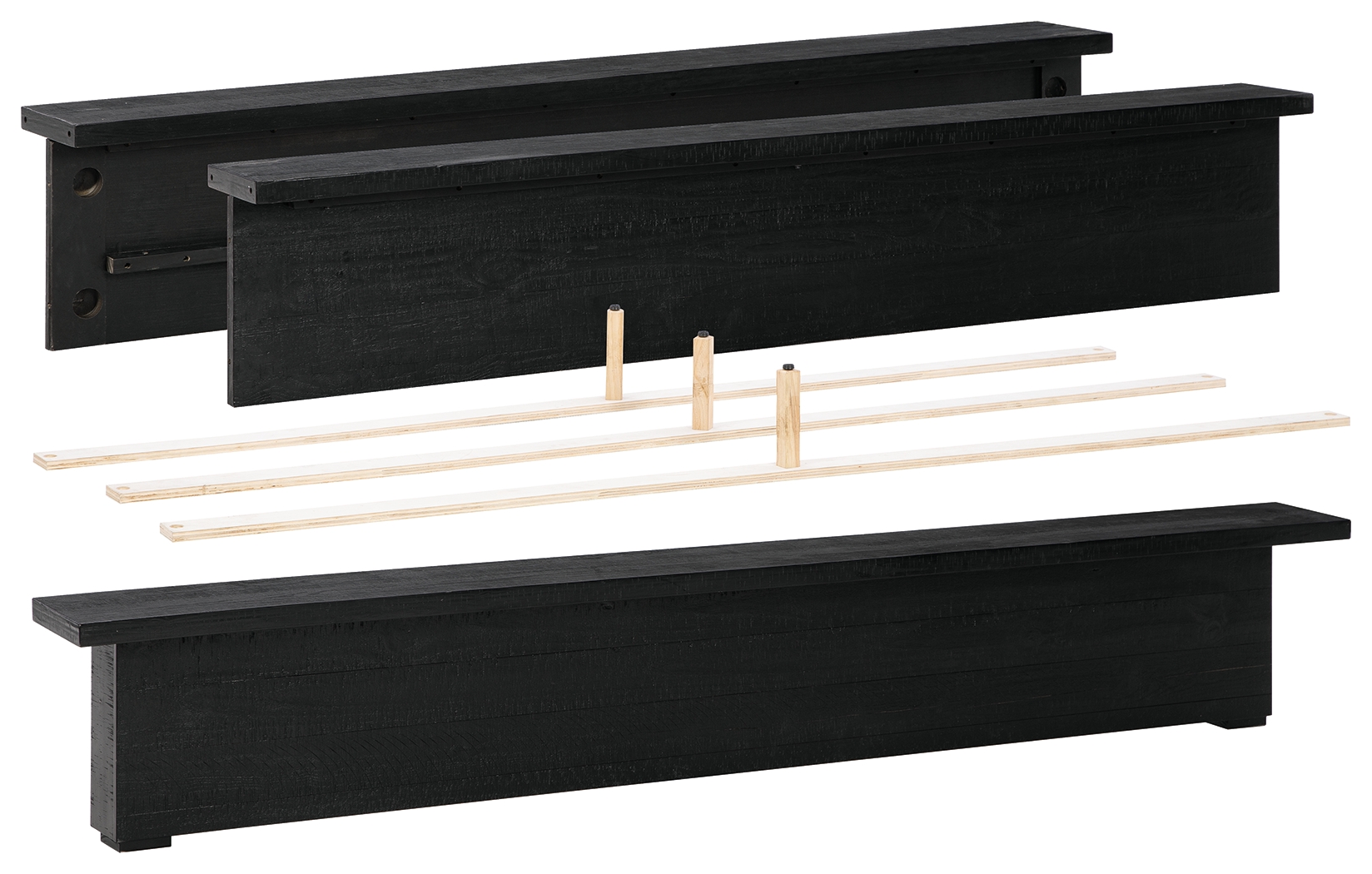 Londer - Cal King Panel Footboard/Rails - Black
