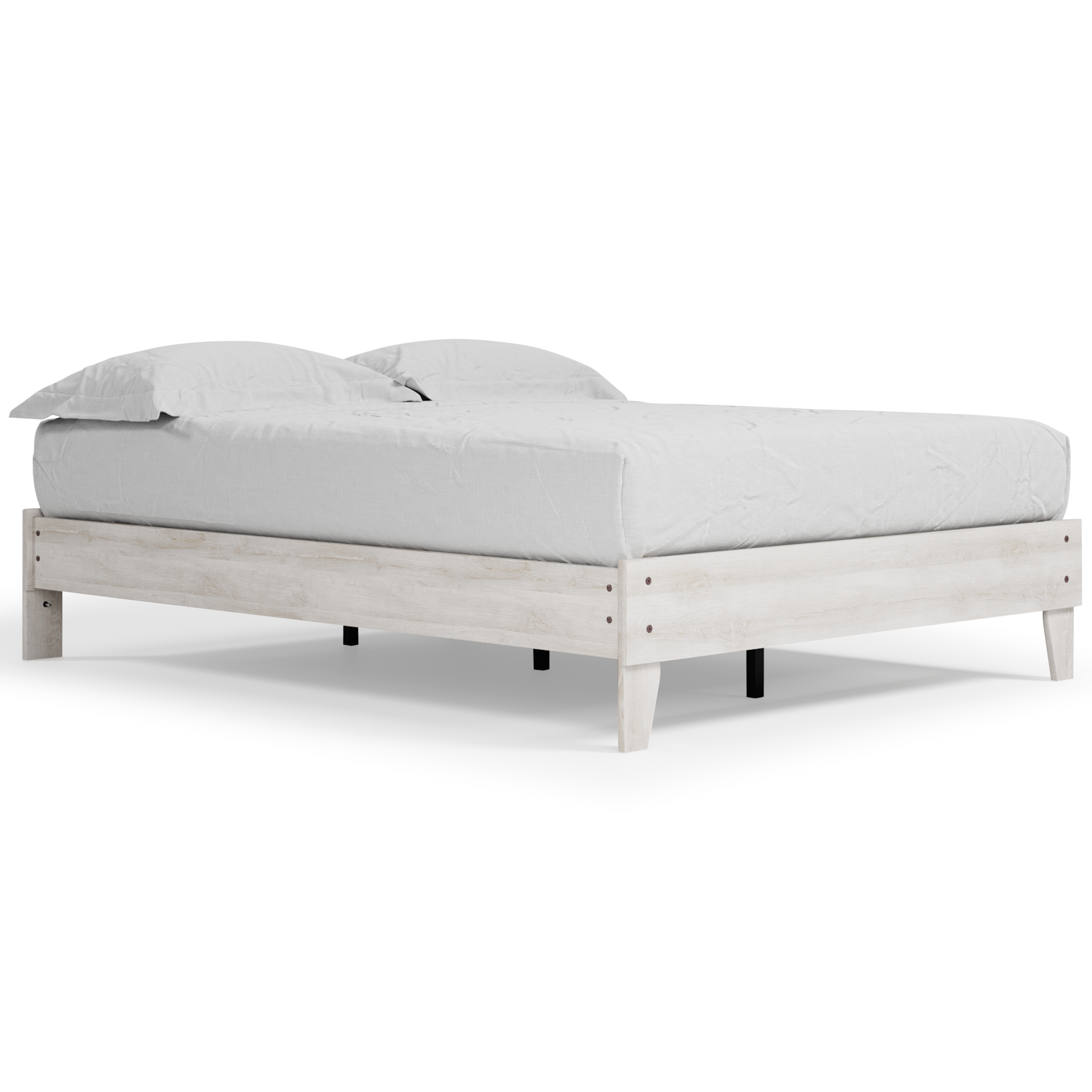 Shawburn - Queen Platform Bed - Whitewash